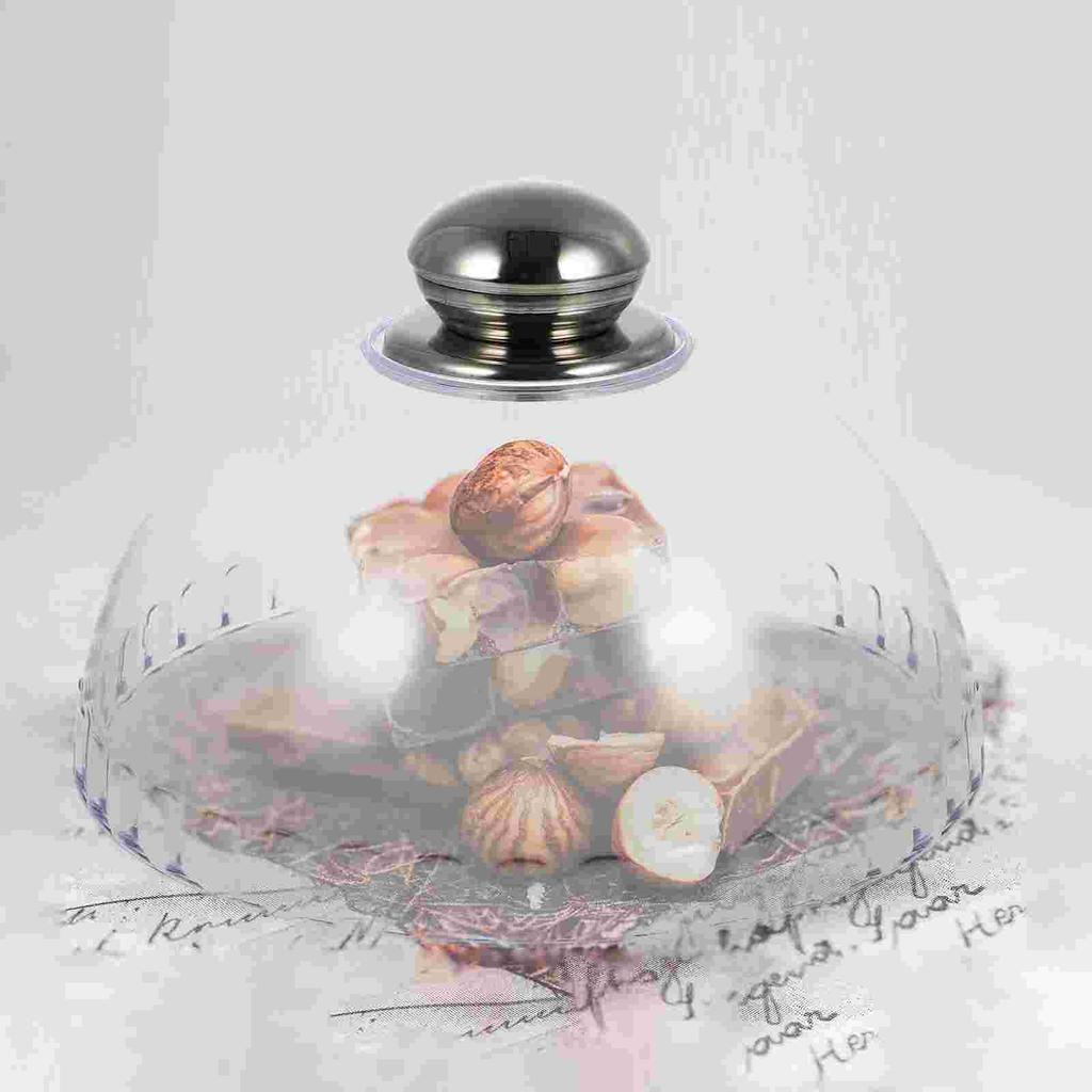 Clear Bell Jar Cover Dessert Cleanser Food Screen Cake Stand Dome Lid Transparent Kitchen