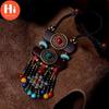 Hei Halskjede Perler Lang Vintage Boho Tau Skivekjede Steinanheng Bohemian Ethnic Women Watchworld