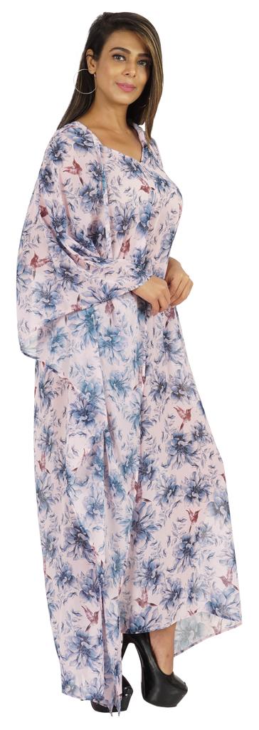 Moomaya Hooded Caftan For Women's Long Printed Bikini Cover Up Summer Turkish