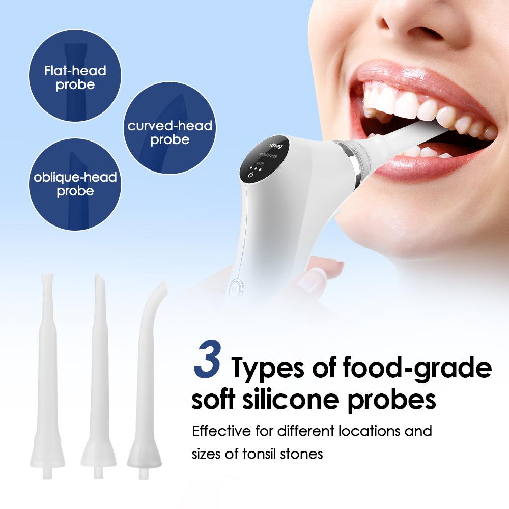 Electric Tonsil Stone Remover With Irrigation Syringe Instant Suction Vacuum Tonsil Stone Removal Kit Mouth Clean Tool Oral Care
