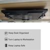 With Screw Metal Under Desk Laptop Mount Space Saving Screw Mounting Under Table Notebook Organizer Metal Frame