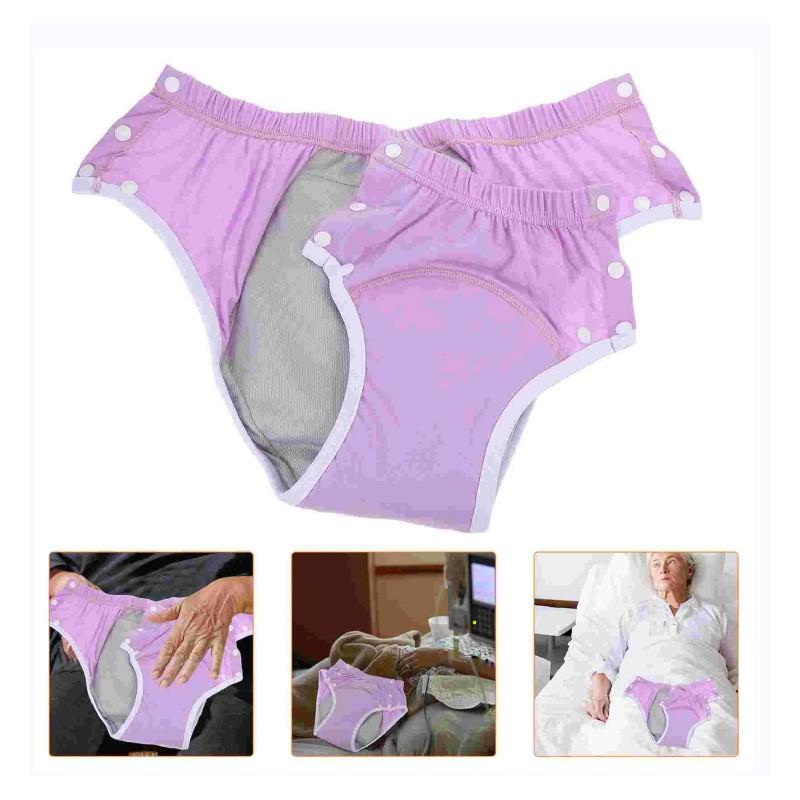 Reusable Cotton Incontinence Underwear Adults Washable Leak-Proof Soft Breathable Pant Style Diaper