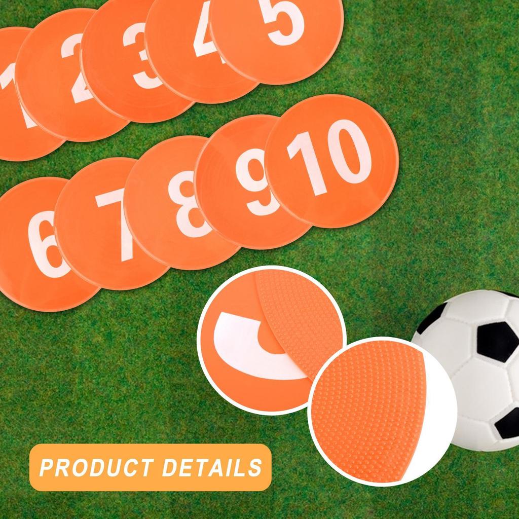 10 Pieces Numbered Floor Markers Landmark Mats Exercise Footstep Mat Silent Training Mark Pads for