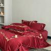 Svetanya Egyptian Cotton Bedding Set Embroidery Jacquard Duvet Cover Sets Sheet Pillowcases Underwear Bedlinen
