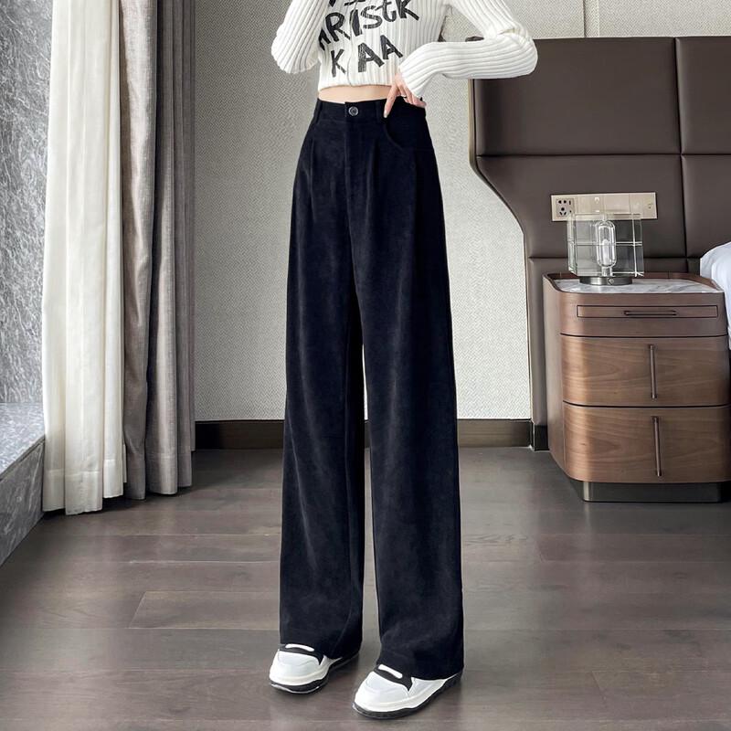HSTYLE Women's High-Waist Wide-Leg Suit Trousers