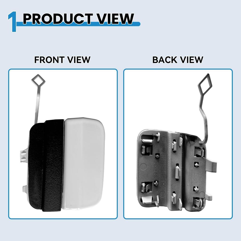 Rear Bumper Tow Hook Cover for Mercedes Benz C Class W205 Sedan C300 C400 C43AMG 2019 2020 2021 Towing Hook Eye Cap 2058853303 Right Passenger Side