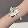 New Chinese style cold white white rose open bracelet women's light luxury high value temperament fashion exquisite versatile bracelet