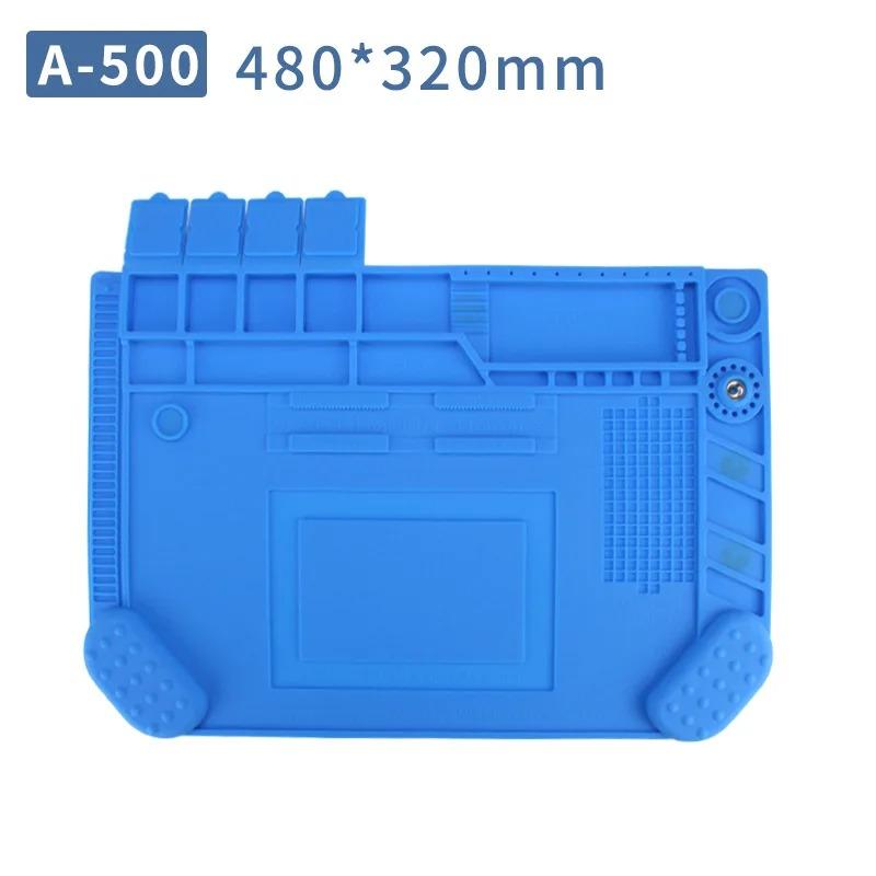 ESD Mat Heat Insulation Working Mat with Magnetic Groove Heat-Resistant Adsorption Soldering Mat Station Repair Insulator Pad