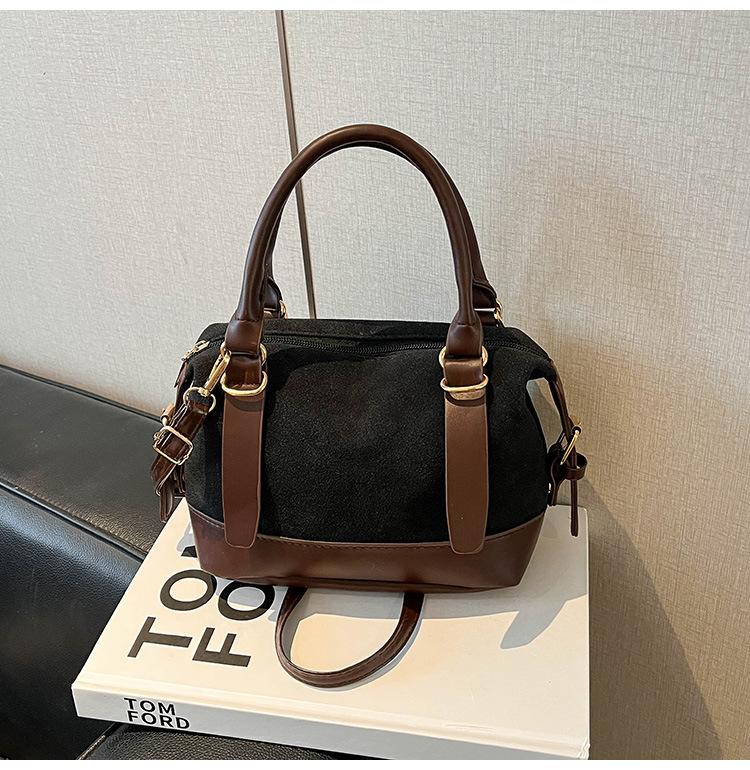 Vintage Patchwork Design Schulter Bost Taschen für Damen Koreanischer Stil Damen Pu Crossbody Tasche Vielseitige Reise Damen Handtaschen