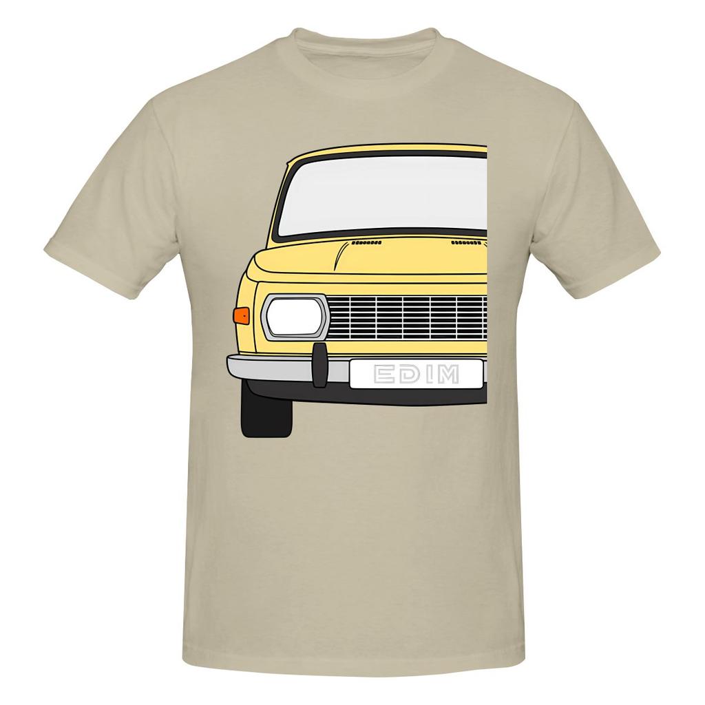 Lustiges Wartburg 353 Cremegelb Farbe Unisex Gedrucktes T-Shirt Unisex T-Shirt-Oberteil