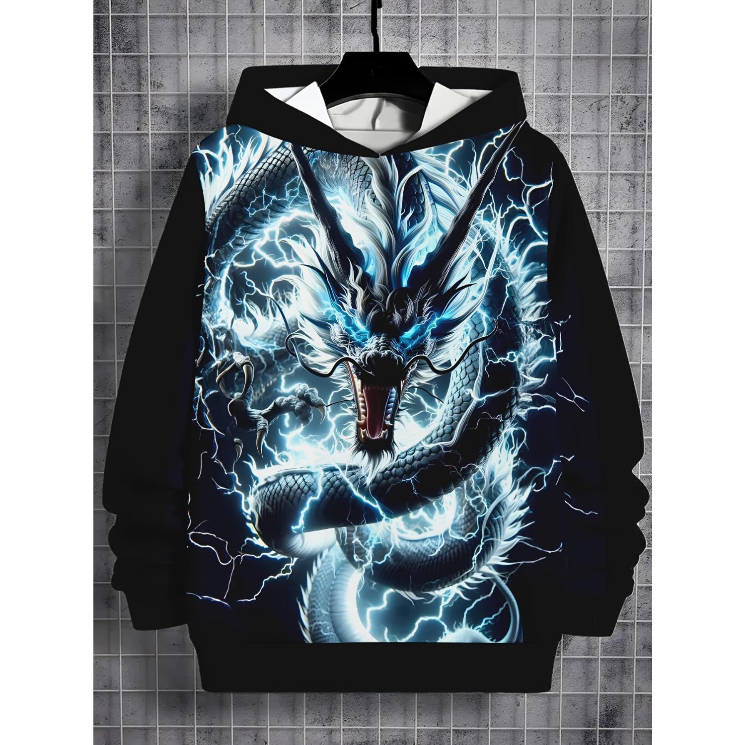 

Детская одежда, креативная толстовка с капюшоном с 3D-принтом для мальчиков, повседневный спортивный топ с длинным рукавом и капюшоном для мальчиков 13-14Y