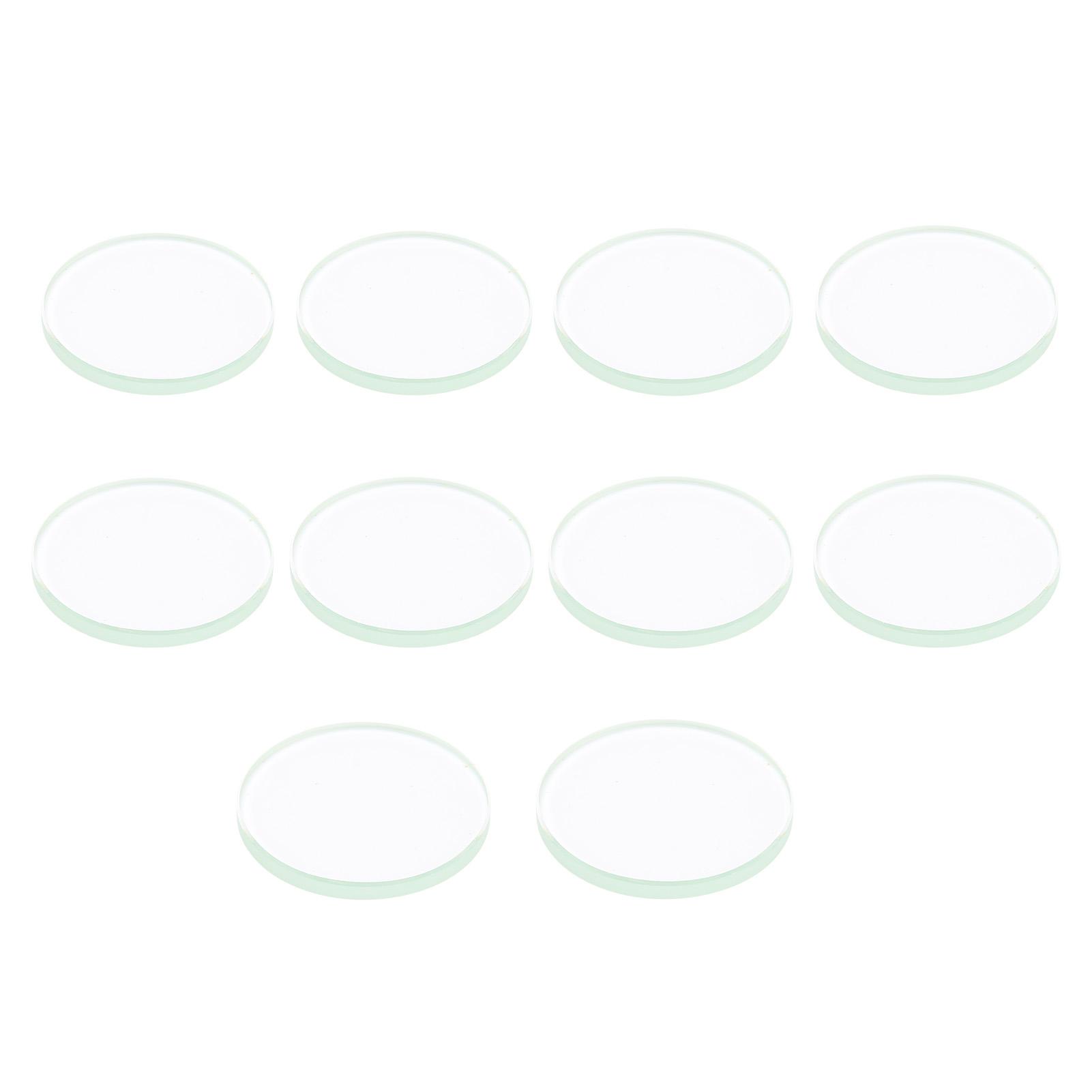 

10шт 30,5‑35 мм круглые плоские часы с хрустальными линзами, сменные аксессуары для часов со стеклом