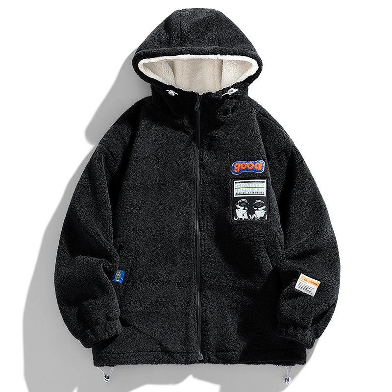 Cotton-padded Men's Winter Clothing Lamb Plush Jacket Men's Jacket Winter Cotton Clothing Men's