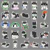 50 Black Chai Cartoon Stickers Cute Hand-painted Dog Shiba Inu Hand Account Decorative Water Cup Mobile Phone Gum Stickers
