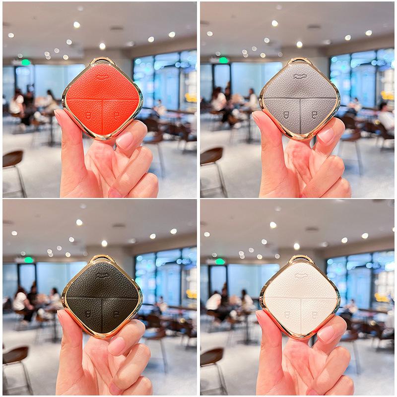 

Suitable for 23 Wuling Colorful Fruit Clear Sky Key Set Airev Hongguang Car Baojun KiWiev Bag Miniev Buckle Case