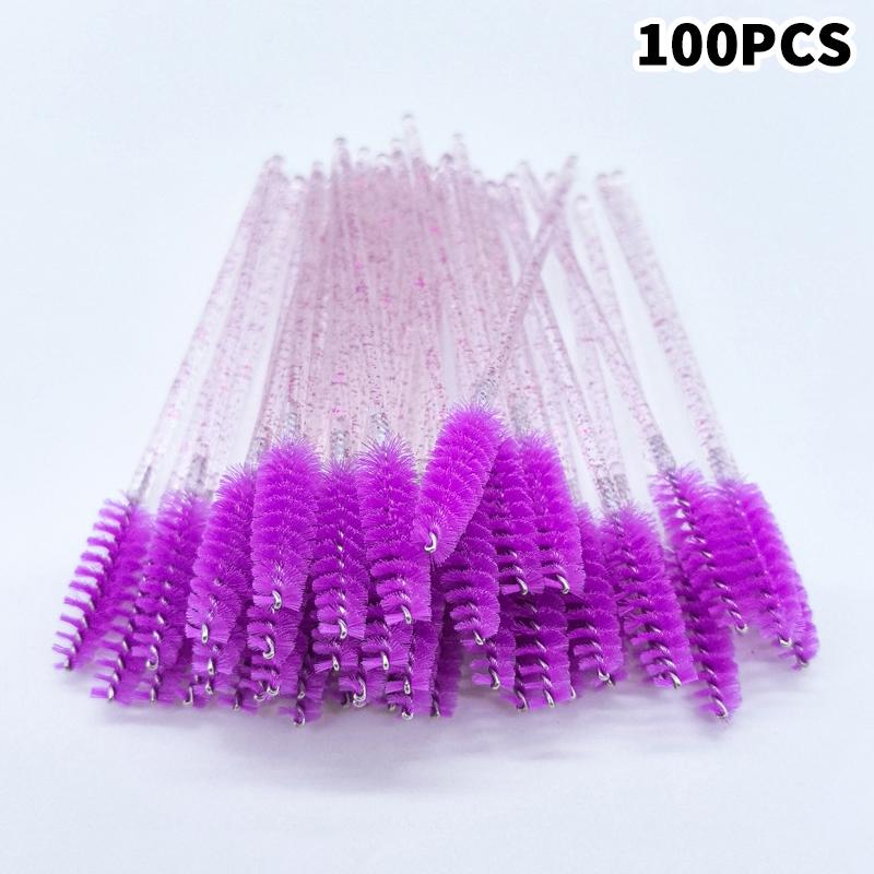 Disposable Crystal Eyelashes Brush Comb 50/100Pcs Eye Lashes Extension Mascara Wands Makeup Professional Makeup Beauty Tool