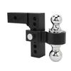 Adjustable Trailer Hitch 6in Drop Rise 12500LBS Capacity Stainless Steel for 2in Heavy Truck GTW Traction Hook Receiver