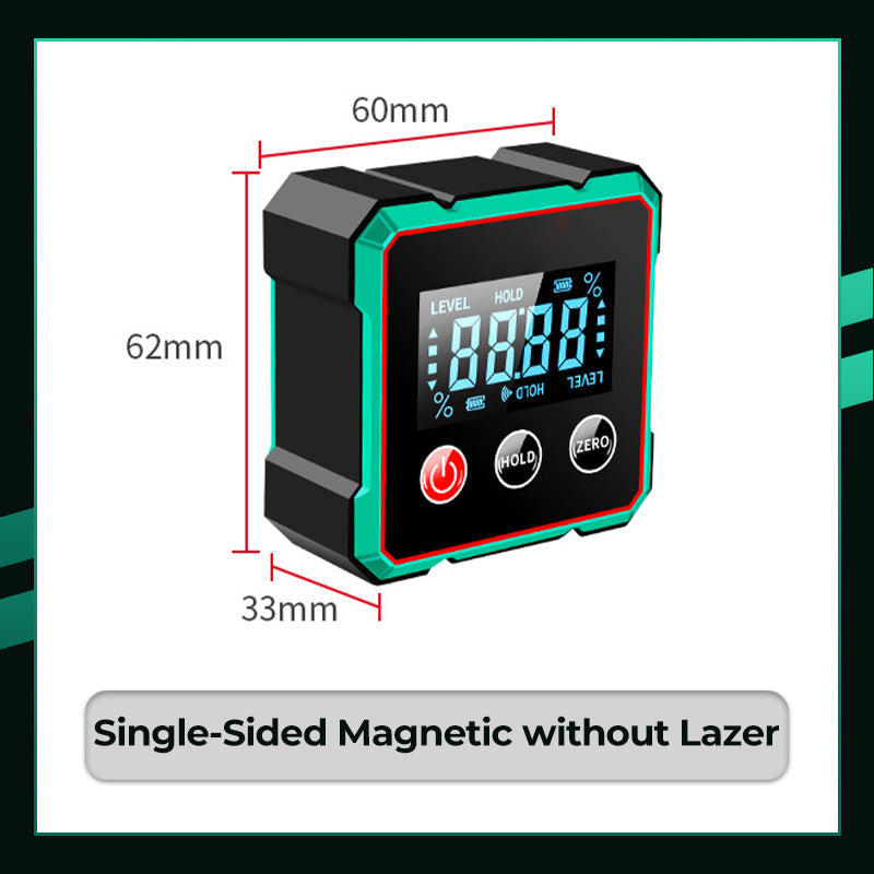 Portable Magnetic Digital Angle Gauge With Laser, Electronic Protractor Horizontometer Inclinometer, Angle Ruler Slope Measuring