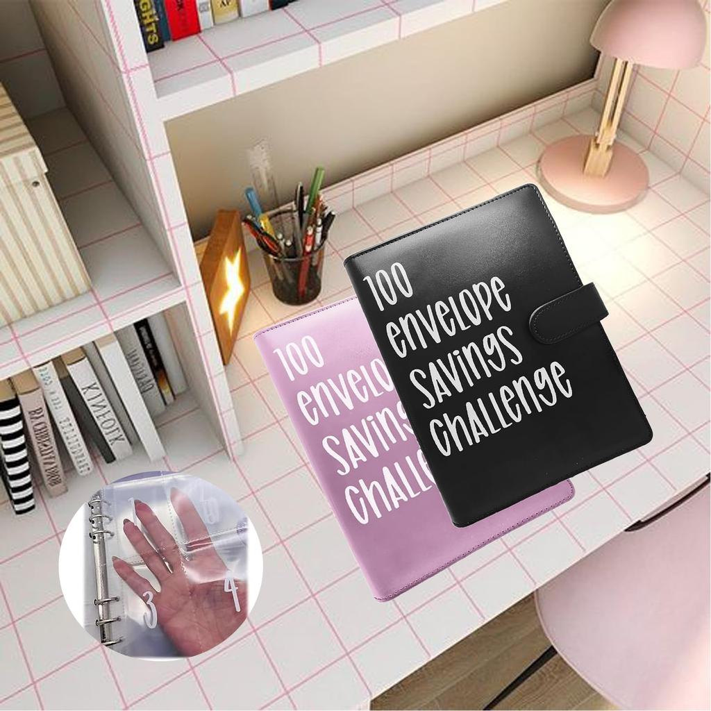 100 Envelope Challenge Binder Easy and Fun Way To Save $5 050 Savings Challenges Budget Book Binder with Cash Envelopes for Budgeting Planner Sav
