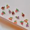 Tropical Fruit Zircon No-Piercing 925 Silver Stud Earrings – Lightweight Luxury Dangles for Women