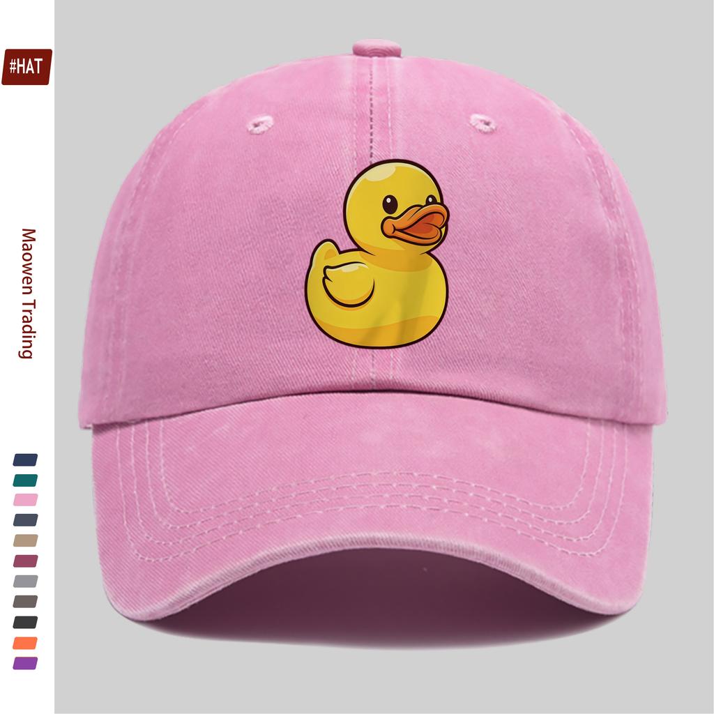 Pc Cute Duck Pattern Printed Baseball Cap Home Decor Hat Adorable Casual Printed Papa Cap Adjustable Strap MultiColor Opti