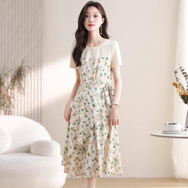 La Chapelle Green Pleated A-Line Midi Dress S