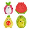 Pet Toy Molar Teeth Guard Soft Tough Chew Toy Cartoon Fruit Animal Design Bite-Resistant Tooth Cleaner Dog Toy with Built-in Sound