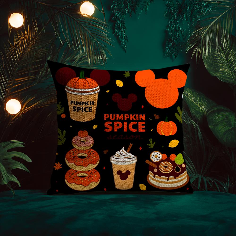 Halloween Childrens Trick Oral Happy Patterns Cushion Cover Silky Elegant Comfort Sofa Bed Invisible Zipper Beach Pillowcase