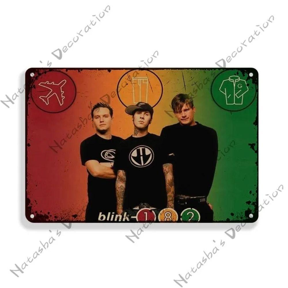 

Blink-182 Retro Band Metal Sign, Music Group Poster 30x20cm