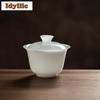 Ice Jade Porcelain Gaiwan Antique Tea Tureen Tea Bowl With Lid Kit Tea Making Cover Bowl Chinese Tea Set Accessories Collection