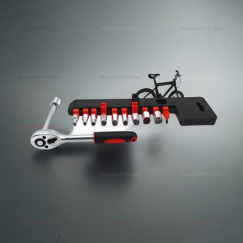 12-piece ratchet vehicle tool set socket wrench combined with multi-functional repair dimensions 4mm-24mm sleeve