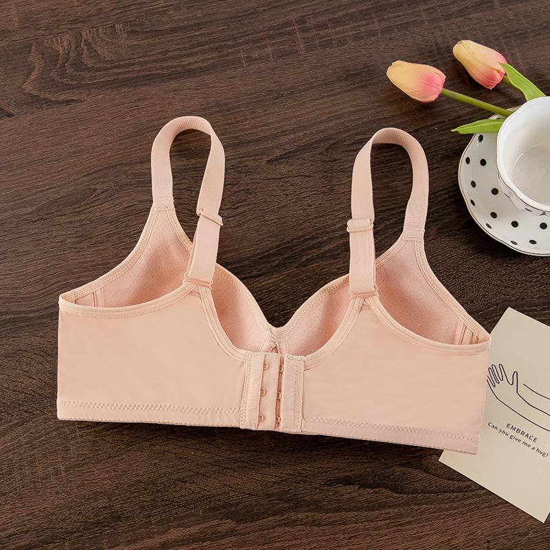Foreign trade bra export thin no steel ring smooth surface anti-sagging bra comfortable middle-aged and elderly bra