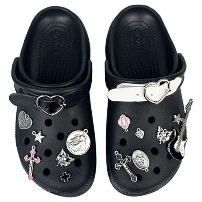 Crocs Classic Platform Clog BNK Black Pink Sweetheart Retro Beach Sweet Cool Cloud Clog Women's Black Pink