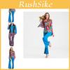 Retro Halloweenský Kostým pro Ženy ze 60. let s Barevným Hippie Disco Designem