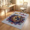 Leopard Print Theme Soft Crystal Velvet Rug Custom Name & Text Print Non Slip Floor Rug for Bedroom Living Room