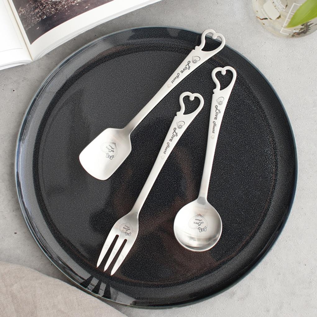 (Love Heart) Ice Cream Spoon, Flower Spoon, Cake Fork