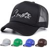 American Letter Embroidered Sun Hat Couple Mesh Breathable Duck Tongue Hat Truck Hat Versatile Baseball Hat