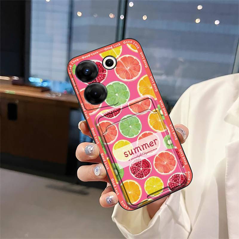 Hülle Kartenfach Handyhülle Für Tecno Camon20 Pro 5G/CK8n Staubdicht Weiche Hülle Vollständig umhüllend Langlebiges Silikon Niedlich Graffiti