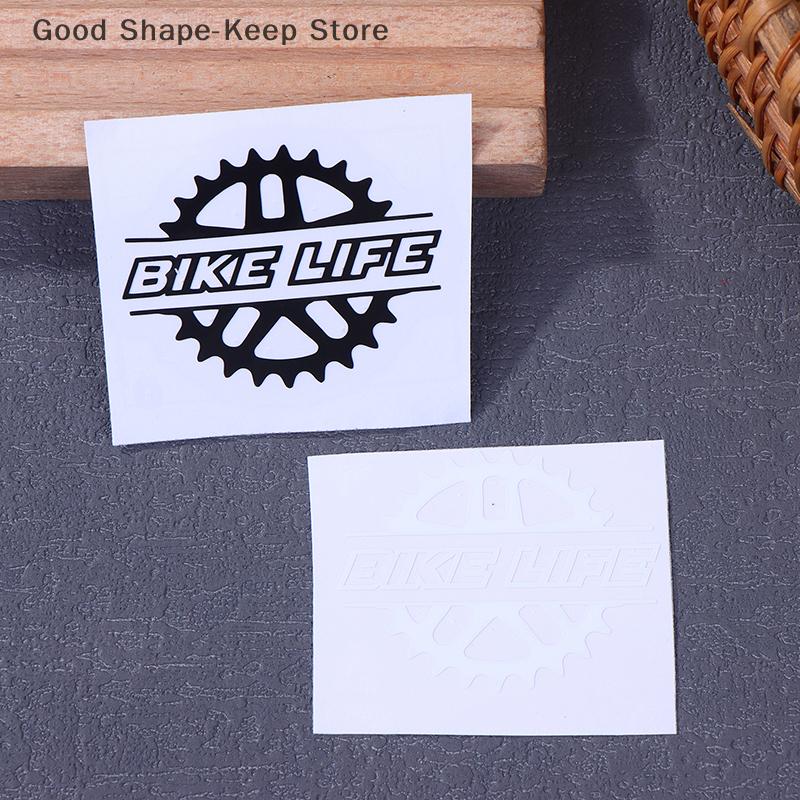 1 Stück BIKE LIFE Wasserdichtes Vinyl-Aufkleber für Fahrradrahmen Oberrohr & Helm Dekoration Motorradzubehör