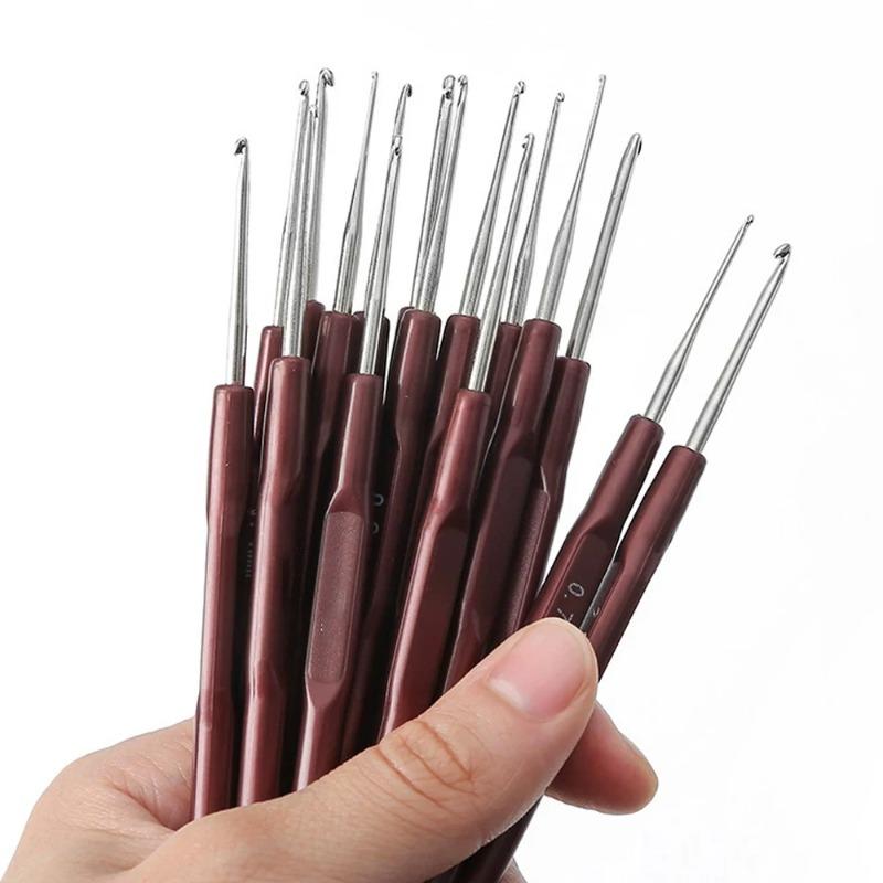 Mini Extra Thin Crochet Hook Yarn Knitting Tool Lace Thread Needle Pen Style Craft Kit Handy Stitch Implement for Hat Shoe