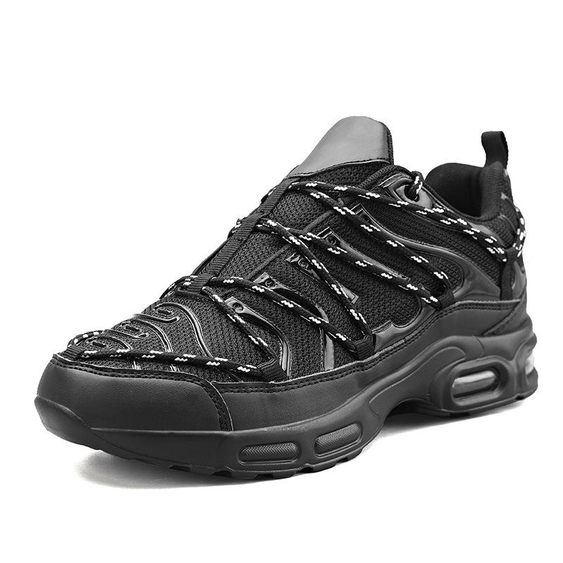 

Running shoes men s 2021 summer new sports trendy shoes personalized fashion Korean version of students breathable large size mesh shoes 46 чёрный