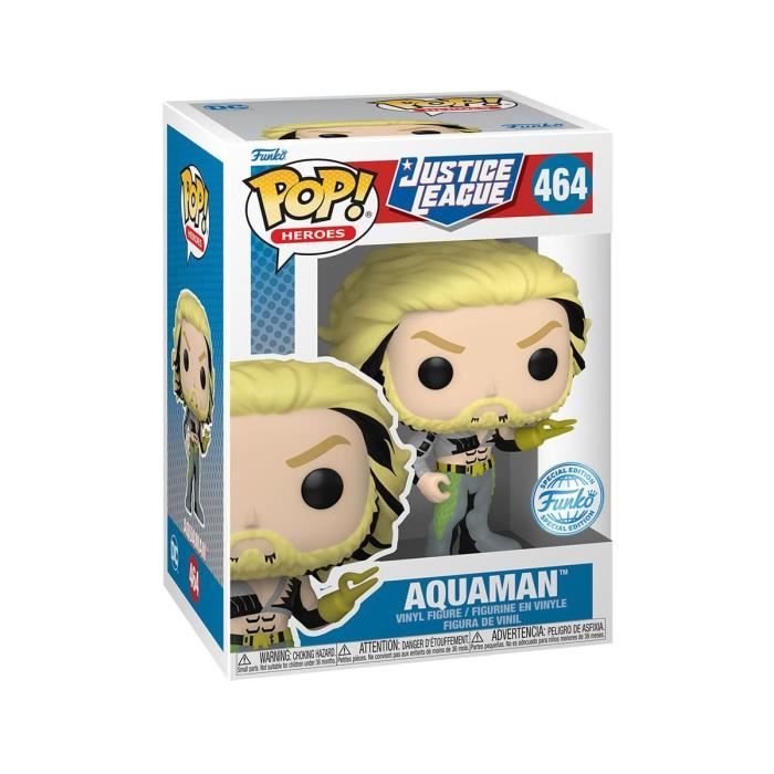 Figurine - FUNKO - JL Comic Aquaman - Orange - 9 cm