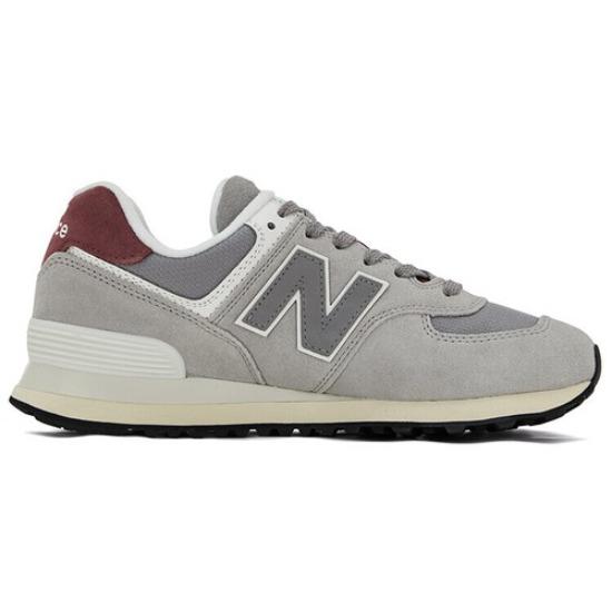 New Balance 574 Szary Arktyczny Bordowy - U574KBR