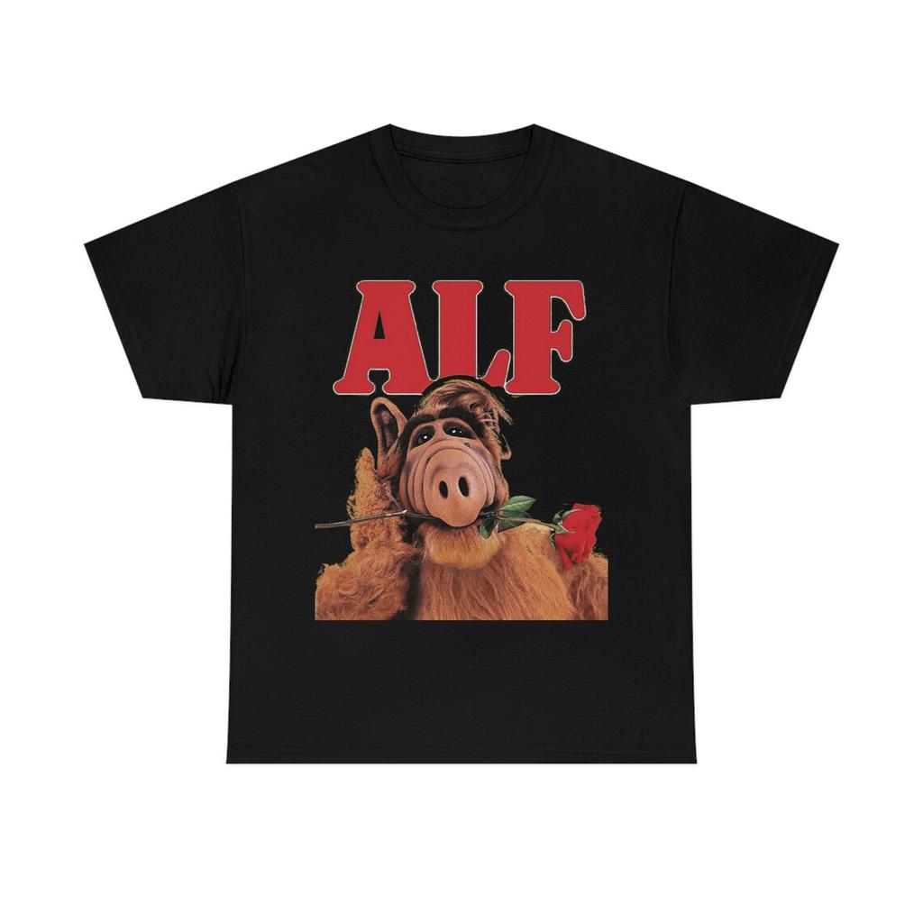 Alf V8 Movie Poster 80s Cartoon Graphic T Shirts 90s Retro Style ALF Character TV Show Unisex Tee 100% Cotton Men All Size S-6XL