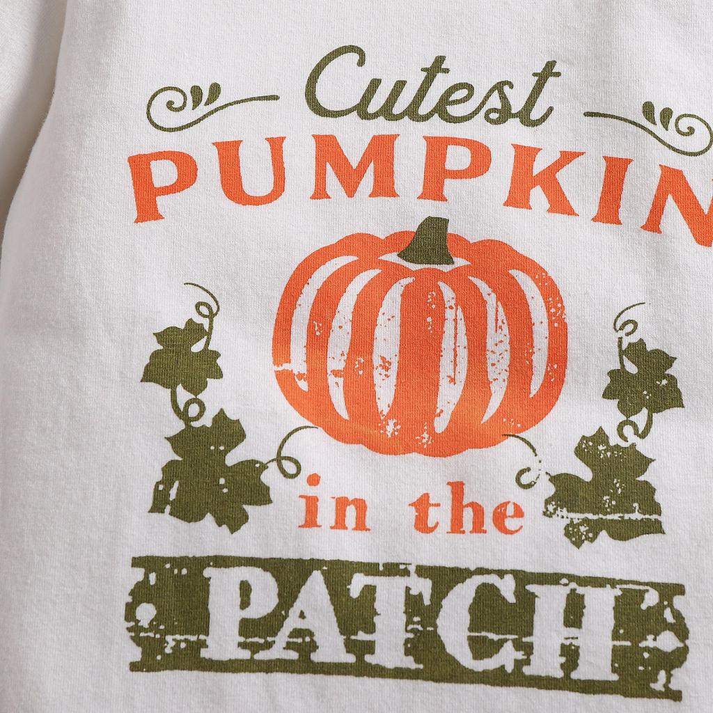 3pcs Baby Cotton Long Sleeve Romper & Pants & Hat Outfit Set with Cute Letter Prints Clothes Set