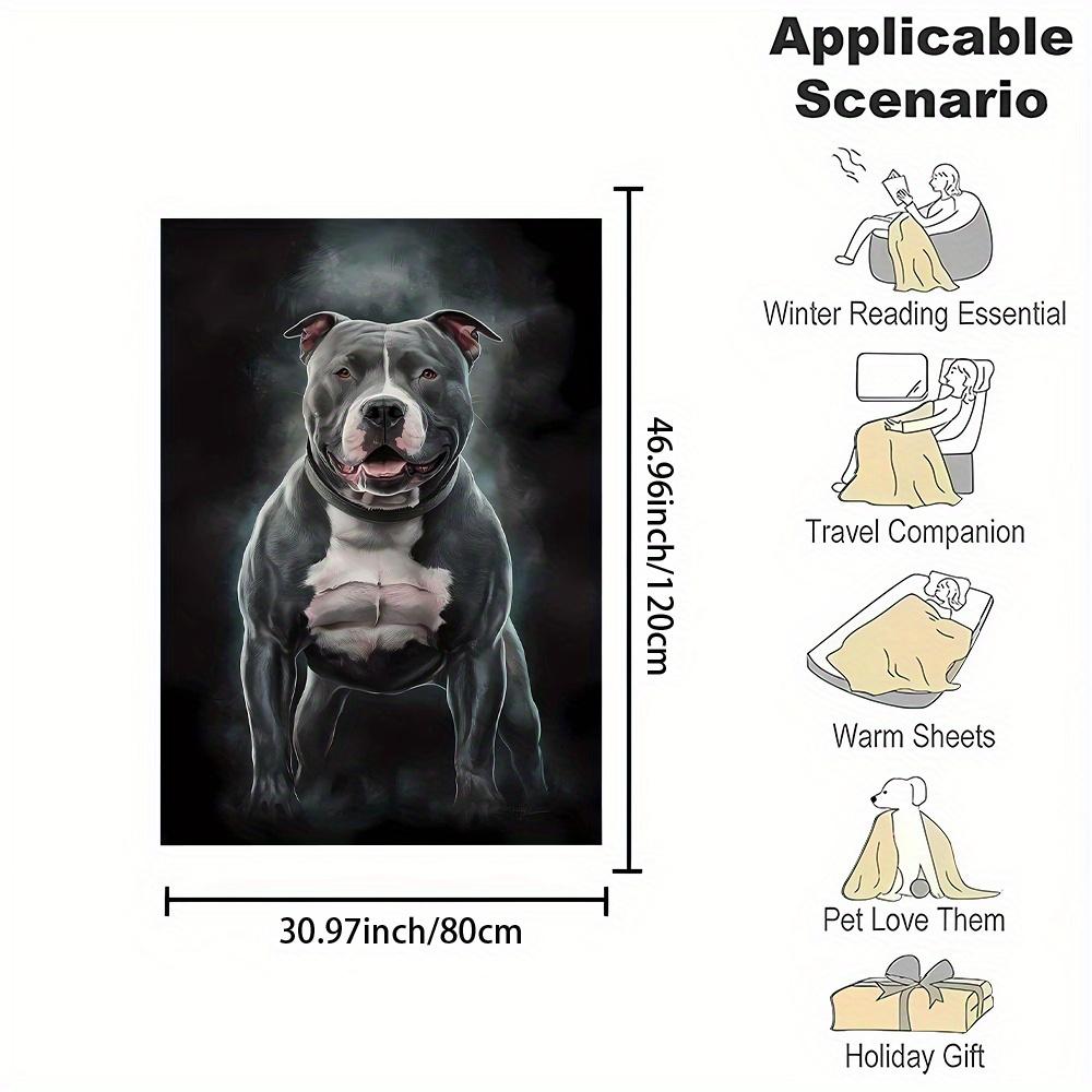 

Pitbull Fleece Blanket Muscular Dog Design Soft Cozy Throw Home Decor for Living Room or Bedroom Gift for Dog Lovers60x80 70x100cm28x39in