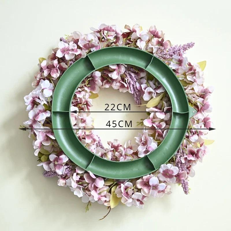 45CM Artificial Peony Wreath Door Decoration Wedding Lintel Flower Photography Props Living Room Wreath Floral Decoration