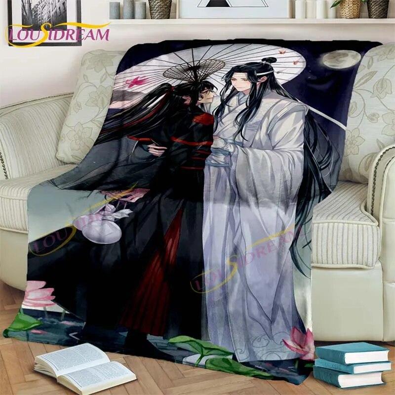 Official Grandmaster of Demonic Blanket Cartoon Blankets Wei Wu Xian Blankets Bed Sofa Soft Blanket Novel Lover Fan Gifts
