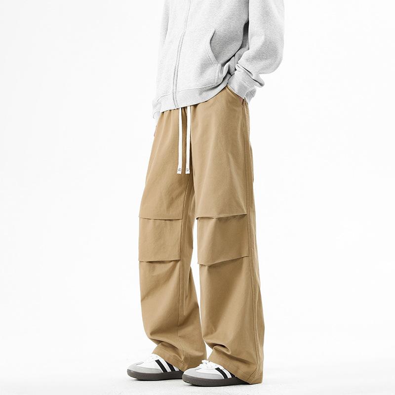 Men's Straight Loose Spring and Autumn Summer New American Casual Trousers Men's High Street Wide-leg Work Pants