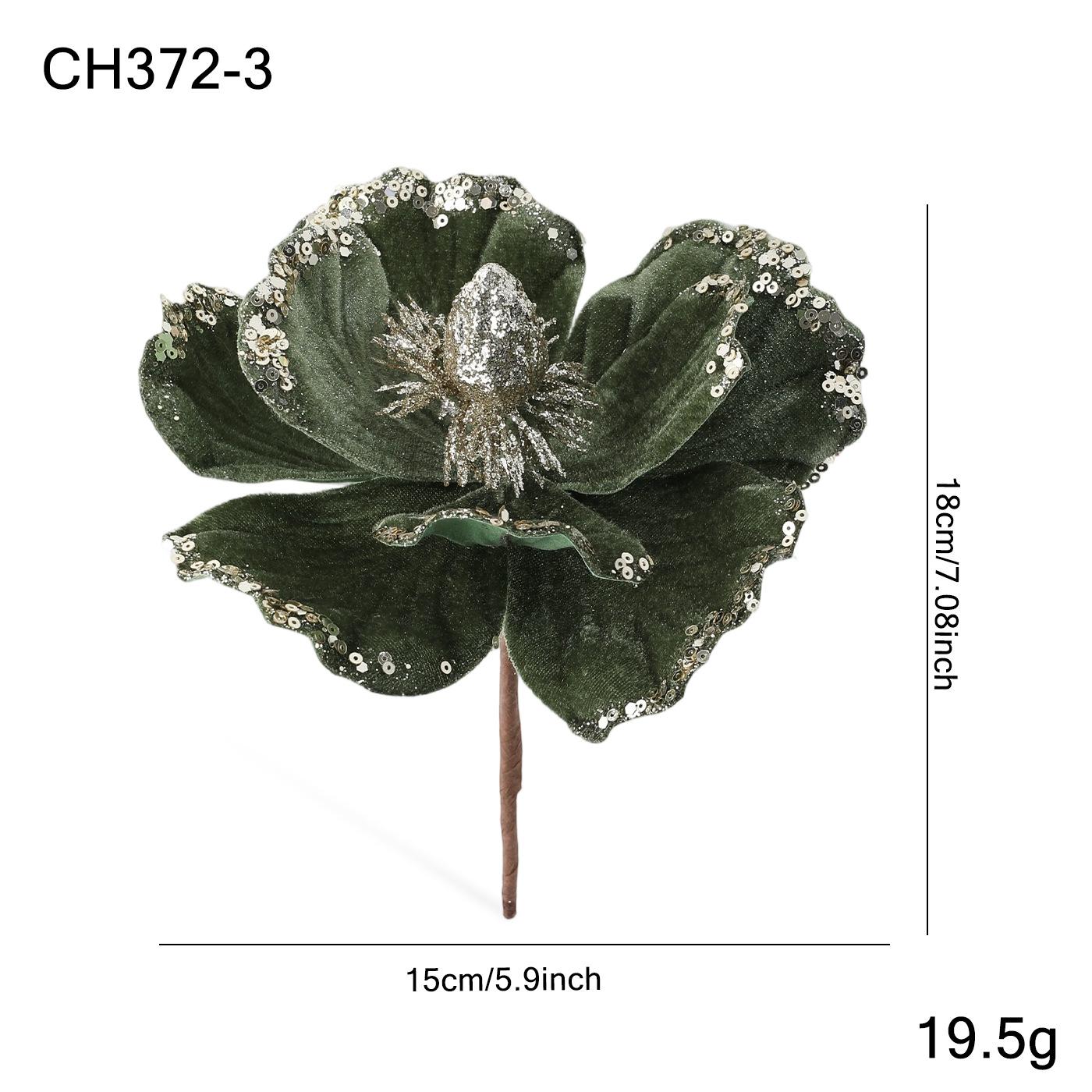 

Artificial Christmas Flowers Luxurious Velvet Poinsettia Decoration Realistic Magnolia Blossom Realistic For Holiday Displays зелений